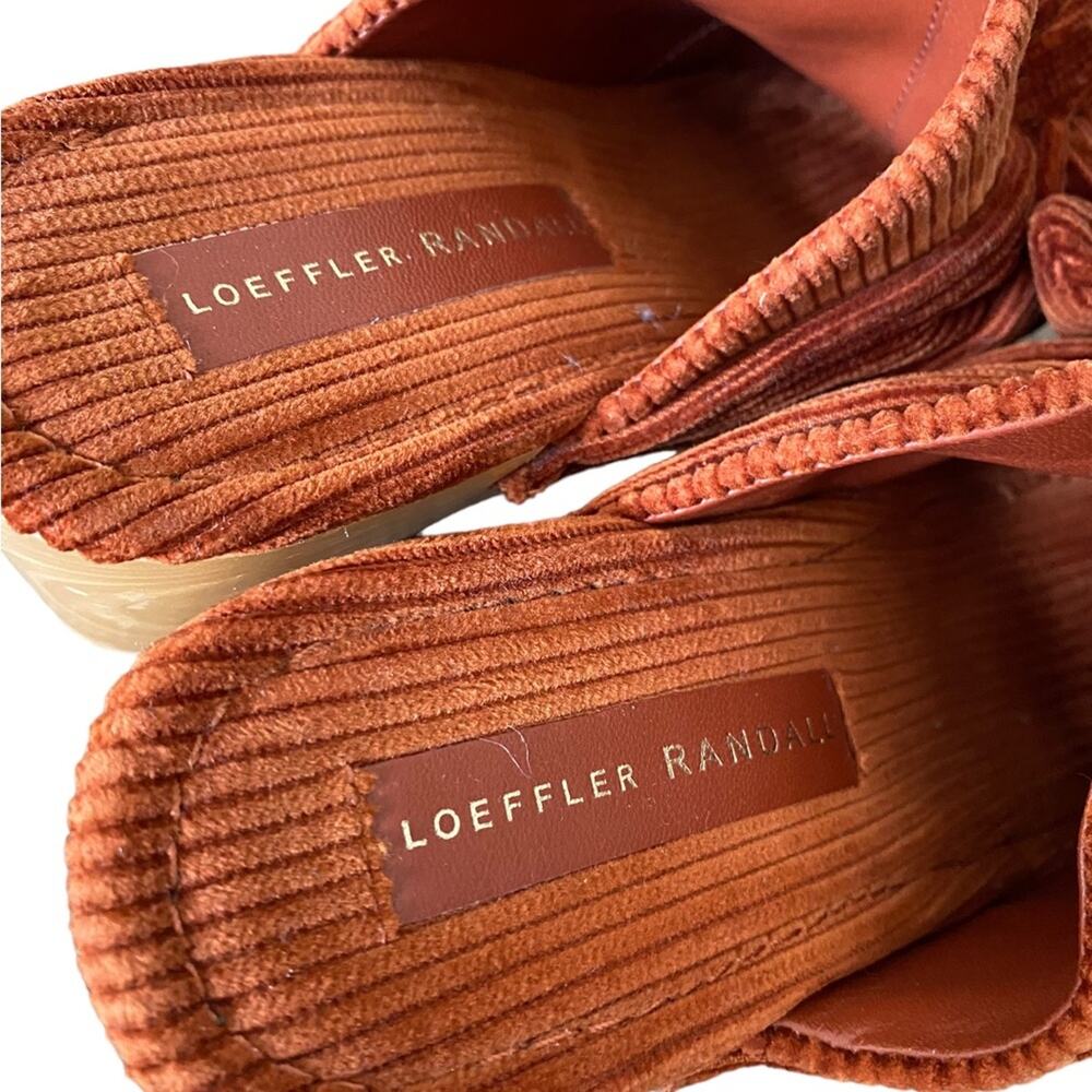 Loeffler Randall Neko Rust Corduroy Stud Clogs Wooden size 6 - Picture 9 of 11